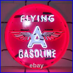 3 Neon Sign Polly Bird Gas Flying A Texaco Motor Oil Garage pump globe