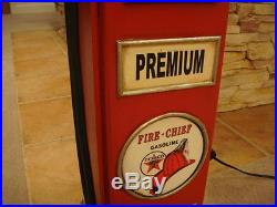 42 Texaco Fire Chief Gas Pump Cabinet with light. Mancave/Gameroom