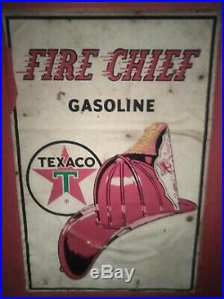 60s Rare Wolverine Texaco Fire Chief Pedal Car Gas Pump Toy Mini Metal