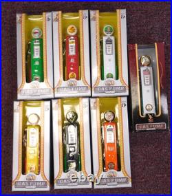 7 Different 1/18 Diecast Replica Gasoline Gas Pump Vintage by Road Signature