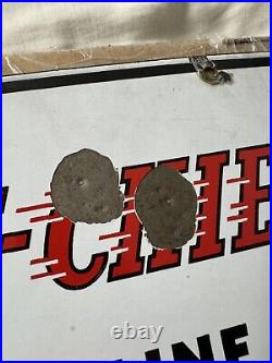 AUTHENTIC TEXACO OIL COMPANY 1941 FIRE CHIEF PORCELAIN SIGN PUMP PLATE Man Cave