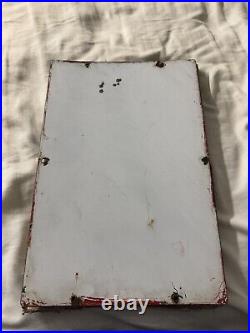 AUTHENTIC TEXACO OIL COMPANY 1941 FIRE CHIEF PORCELAIN SIGN PUMP PLATE Man Cave