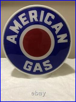 American Gas Gas Pump Globe. Original Body And Lenses