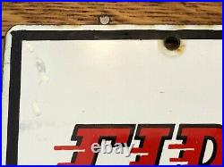 Antique 18 Texaco Fire Chief Gasoline Gas Pump Plate Porcelain Sign 3-4-47