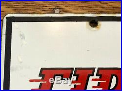 Antique 18 Texaco Fire Chief Gasoline Gas Pump Plate Porcelain Sign 3-4-47