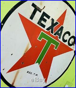 Antique Gilbert-Barker visible Texaco Gas Pump And Texaco Sign