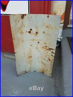 Antique Texaco Porcelain Sign Visible Gas Pump Curved Standard Oil Can Fry Wayne