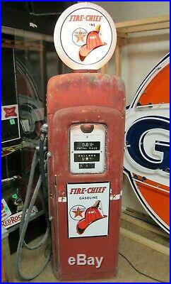 Antique Wayne 80 Texaco Fire Chief Gas Pump JJ40