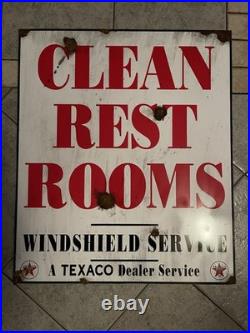 Antique-barn Find Look Texaco Dealer Gas Pump Restroom Sales Sign Antique-barn Find Look Texaco Dealer Gas Pump Restroom Sales Sign
