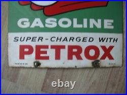 Authentic Vintage 1961 Porcelain Texaco Sky Chief Gas Pump Sign