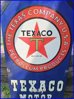 Beautiful Texaco Vintage Porcelain Gas Station Sign 48 X 24 Extremely Heavy Beautiful Texaco Vintage Porcelain Gas Station Sign 48 X 24 Extremely Heavy