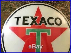 Beautiful Vintage TEXACO Glass GAS PUMP GLOBE Insert Replacement for U Barn Find