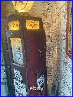 Bennett 541 Texaco Gas Pump Original Globe & Signs, Nozzle