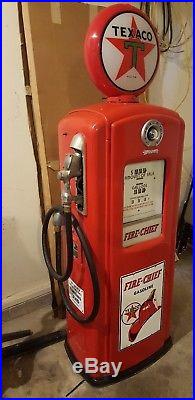 Bennett 766 Texaco Fire Chief Full Size Gas Pump Vintage