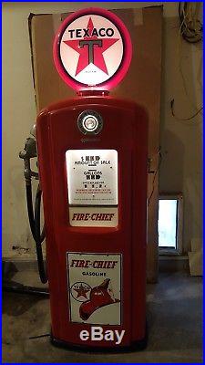 Bennett 766 Texaco Fire Chief Full Size Gas Pump Vintage