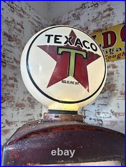 Bennett Texaco Firechief Gas Pump Original Signs, Original Texaco Star Globe