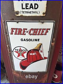 Bennett Texaco Firechief Gas Pump Original Signs, Original Texaco Star Globe