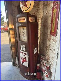 Bennett Texaco Firechief Gas Pump Original Signs, Original Texaco Star Globe