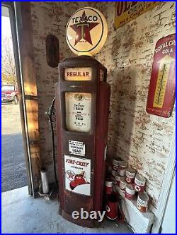 Bennett Texaco Firechief Gas Pump Original Signs, Original Texaco Star Globe