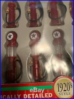COLLECTIBLE Texaco 1920s style Gas Pump Special Edition Light Set 20 PC NEW