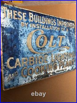 COLT Advertising Sign Texaco Frontier Mobil Oil Gas Station Pump Pistol 1911.45