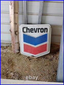 Chevron Vintage Gas Station Lighted Sign Neon Rare Mancave Accessory Chevron Vintage Gas Station Lighted Sign Neon Rare Mancave Accessory