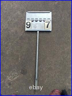 Collier GAS STATION PUMP VISIBLE PRICE SIGN MOBIL TEXACO SUNOCO hanger w numbers