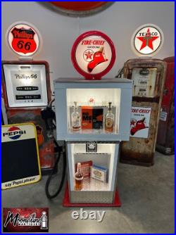 Custom 1960's TEXACO Fire Chief Bennett Gas Pump with Display Shelves