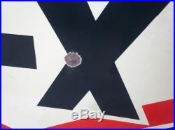 DX porcelain gas sign in original bracket, gas oil sign, Tokheim gas pump, Texaco