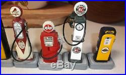 Danbury Mint Lot Of 10 Classic Gas Pumps 1/24 Mini Models Shell Texaco Gilmore +