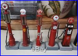 Danbury Mint Lot Of 10 Classic Gas Pumps 1/24 Mini Models Shell Texaco Gilmore +