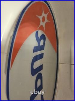 Double Sided SPUR Gas Pump Glass Globe Mobile Sunoco Gulf Texaco Indian