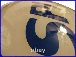 Double Sided SPUR Gas Pump Glass Globe Mobile Sunoco Gulf Texaco Indian