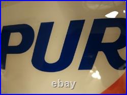 Double Sided SPUR Gas Pump Glass Globe Mobile Sunoco Gulf Texaco Indian