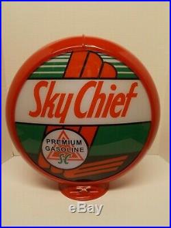 Double-Sided TEXACO Sky Chief Gas Pump Globe with Plastic Housing