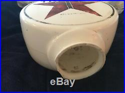 Extremely Rare Etched Milk glass Chimney Texaco Gas Pump Globe Original Paint