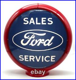 FORD SALES AND SERVICE 13.5 Gas Pump Globe SHIPS FULLY ASSEMBLED