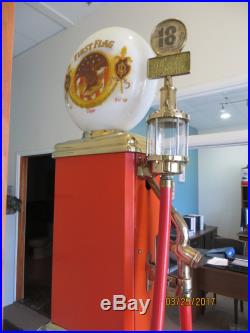 First Flag Gas Pump Martin Swartz Clockface The Oldtimer Reproduction