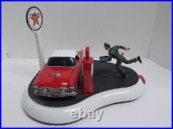 Franklin Mint 1955 T'bird & Texaco Pump with Attendant Bank Service With A Smile