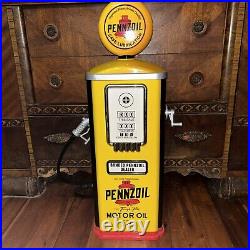 GEARBOX TOY REPLICA PENNZOIL GAS PUMP 32 TALL Metal & Plastic