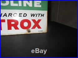 GREAT LOOK 3-9-64 Vintage TEXACO SKY CHIEF SUPREME Old Gas Pump Porcelain Sign