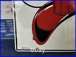 GUARANTEED ORIGINAL 1960 TEXACO FIRE CHIEF Pump Plate PORCELAIN Advertising OLD