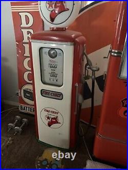 Gas pump Tokiem All Original Except Pump Plate And Globe Fire Chief Texaco