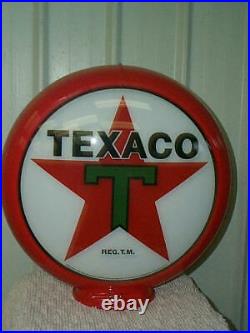 Gas pump globe TEXACO reproduction 2 GLASS LENSES