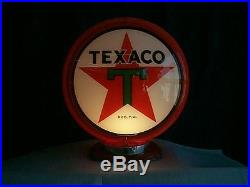 Gas pump globe TEXACO reproduction 2 GLASS LENSES