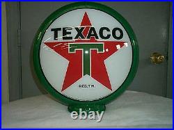 Gas pump globe TEXACO reproduction 2 GLASS LENS in a plastic body NEW