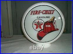 Gas pump globe Texaco Fire Chief repro. 2 GLASS LENS IN A PLASIC BODY NEW
