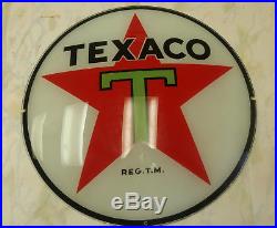 Gauranteed Authentic Texaco 13.5 Gas Pump Globe Lens 1 Glass Lens Only Antique