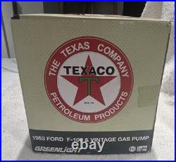 Greenlight 1953 Ford F-100 Texaco N Vintage Gas Pump 1/18 Limited Edition RARE Greenlight 1953 Ford F-100 Texaco N Vintage Gas Pump 1/18 Limited Edition RARE