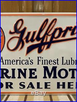 Gulf Marine Motor Oil Gulfpride Vintage Style For Sale Here Boat Gas Garage